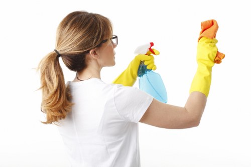 Deep cleaning of tiled and hard flooring in a central London interior
