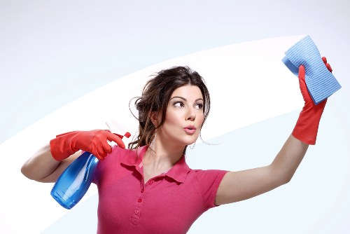 Kitchen cleaning during a move out clean in Marylebone